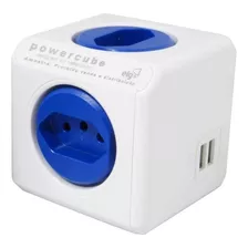 Adaptador Tomadas Power Cube Bivolt 4t 2 Usb Original ELG