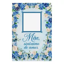 Painel Festa Retangular Interativo Dia Das Mães Tec 1,5x2,2m Cor Dia Das Mães Azul - Anv-2991