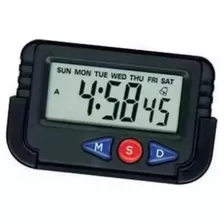 Mini Relógio De Mesa Digital De Mesa Despertador Calendário Cor Preto