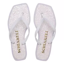 Chinelo Glitter Feminino Schiareli N02 Moderno Passeio Luxo