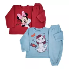 2 Conjunto Pijama Soft Sem Bolsos E Touca Infantil Inverno