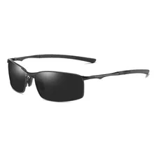 Óculos De Sol De Metal Aoron Polarizado Proteção Uv400 Cor Espelhado Prata