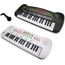 Teclado Piano Musical Infantil Com Microfone 37 Teclas