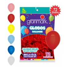 Globos De Latex No. 9 Granmark 72 Piezas Leogmk1 Color Rojo