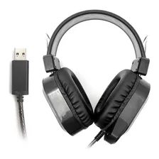 Fone Headset Usb C/ Microfone Home Office Controle De Volume Cor Preto Cor Da Luz Não Tem