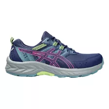 Tenis Asics Mujer Dama Running Azul Gel Venture