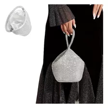 Bolso De Mano Dama Noche Con Cristales Brillantes Pedrería