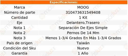 Kit Ajuste Camber Del/tra Isuzu Ascender 05-07 Moog Foto 4