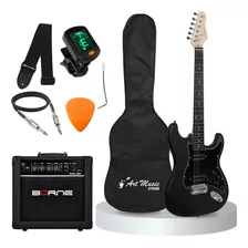 Kit Guitarra Stratocaster Giannini + Capa + Amp E Acessórios