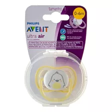 Chupeta Avent Ultra Air 0-6m Menino Pinguim Branca Unitária