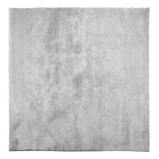 Tapete Pratatêxtil Quadrado 1,00m X 1,00m Antiderrapante Cor Prata Desenho Do Tecido Prata