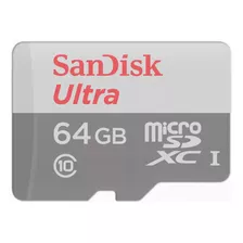 Cartão Memória Micro Sd Sandisk 64gb Utra Classe 10 