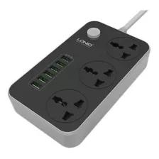 Zapatilla 220v Universal + 6 Puertos Usb Ldnio Sc3604 