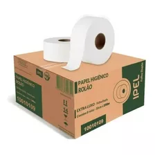 8 Rolo Grande Papel Higiênico Luxo Folha Dupla 10cm Com 250m