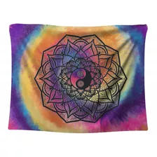 Tapeçaria Parede Quadro Bandeira Tapestry Tie Dye Mandala 2