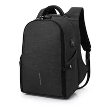 Mochila Antifurto Premium Kaka Trava Para iPad E Notebook Cor Cinza-escuro