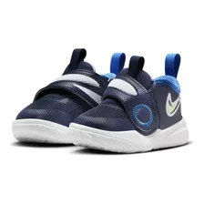 Tenis Para Niños Infantil Nike Team Hustle D11 Azul Color Azul Marino Medianoche/azul Foto Claro/uva Ligero Talla 13 Mx