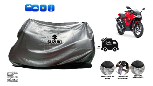 Funda Afelpada 100%impermeable Moto Suzuki Gixxer 150/250 Foto 3