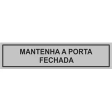 Mantenha A Porta Fechada Placa