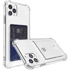 Funda Para iPhone 11 Pro Max - Transparente Con Tarjetero