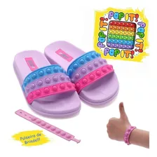 Sandália Infantil Menina Menino Pop It Fidget Toy + Pulseira