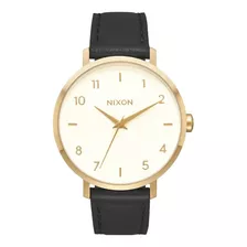 Reloj Nixon Arrow Leather Gold Cream Black