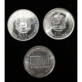 Excelente Set De 3 Monedas 500 BolÃ­vares 98-99-2004