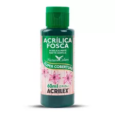 Tinta Acrílica Fosca Acrilex Para Artesanato 60ml - Cores Cor Verde Esmeralda