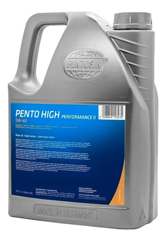 Aceite 100% Sintetico 5w40 Vw Audi Tdi Diesel Pentosi Aleman Foto 2