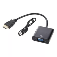 Conversor Hdmi A Vga +3.5mm Audio Consolas Notebooks Pc