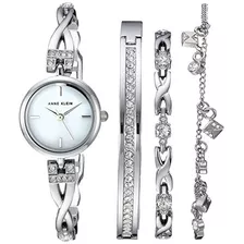 Set De Reloj Y Pulsera Anne Klein Silver