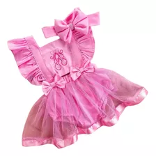 Jardineira Romper Body Roupa De Bebe Menina Bailarina Luxo