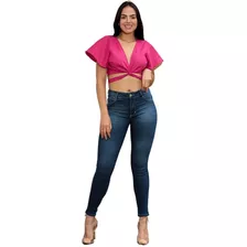 Calça Jeans Feminina Lycra Premium Cós Alto Blogueira