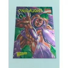 X-men Card Onslaught #4 Wizard Chromium 1996 Embossed Fleer