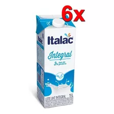 Kit C/6 Leite Longa Vida Integral Italac 1 Litro Envio Rápid