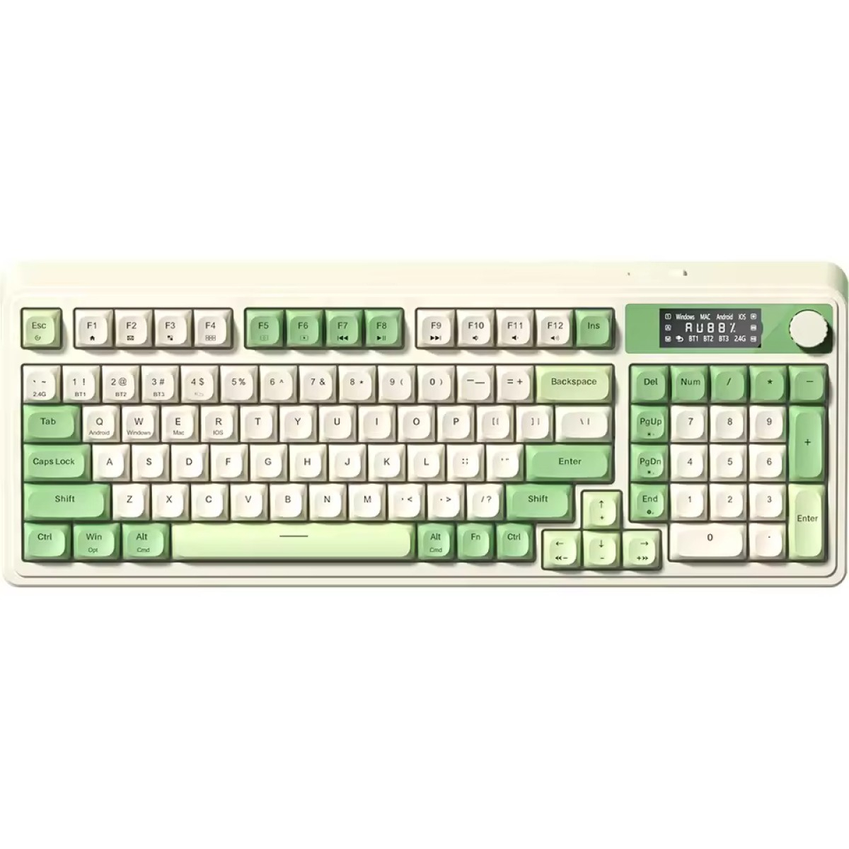 AULA S99 PRO GREEN LIGHT CREAM WIRELESS 98% RGB INGLES