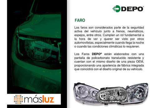 1- Faro Delantero Izquierdo Glc300 2016/2018 Depo Foto 6