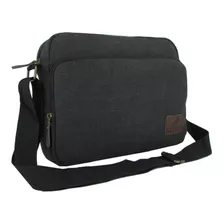 Bolsa Pasta Transversal Ombro Lona Escola Masculino Feminino