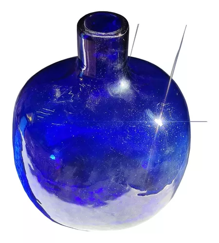 Primera imagen para búsqueda de botellas de vidrio azul cobalto