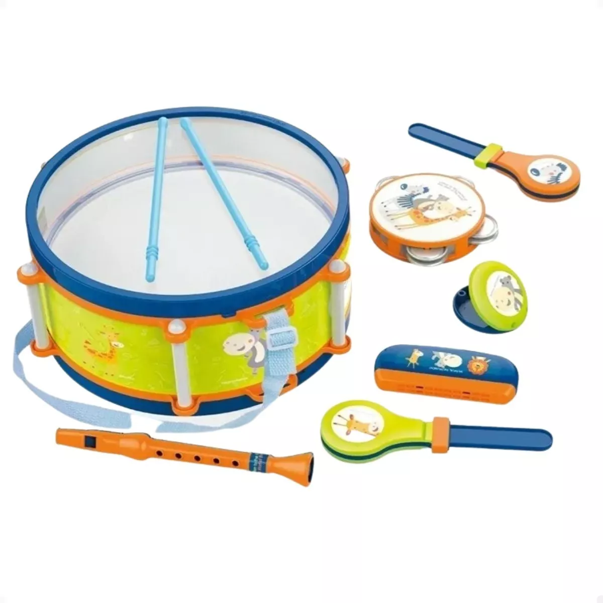Set Musical Infantil Juguetes Tambor 8 Instrumentos Sonido