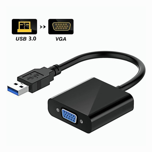 El Convertidor De Vídeo Usb 3.0 A Vga Se Conecta Al Monitor