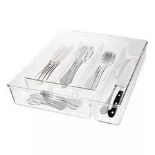 Organizador Acrílico Talheres Gaveta 5 Divisórias 27x35cm