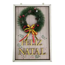 Quadro Decorativo Guirlanda Feliz Natal Natalino Enfeite