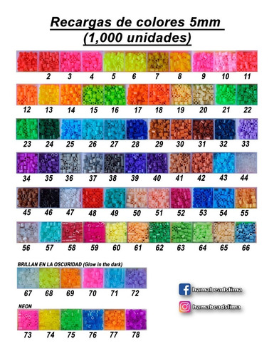 Hama Beads Colores Midi 5mm 1,000 Mil Unidades