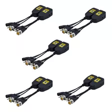 5 Pares De 8mp 4k Pasivo Hd Bnc Video Power Audio Bal