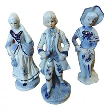 Figuras Porcelana Fina Galantes Antiguas Impecable