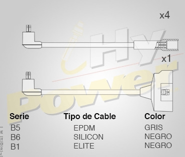 Jgo Cables Buja Silicon Para Mitsubishi Cordia 2.0l 4c 1985 Foto 2