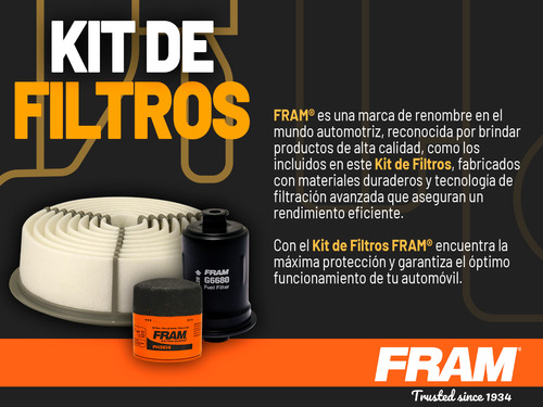 Kit 2 Filtros Sinttico Fram Legacy H4 2.5l 96 - 99 Foto 2