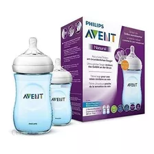 Biberones Avent Natural 9oz Color Azul Paquete 2 Biberones