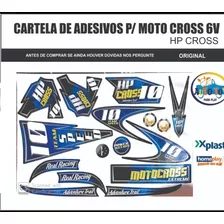 Moto Cross 6v Homeplay - Só A Cartela De Adesivos Originais